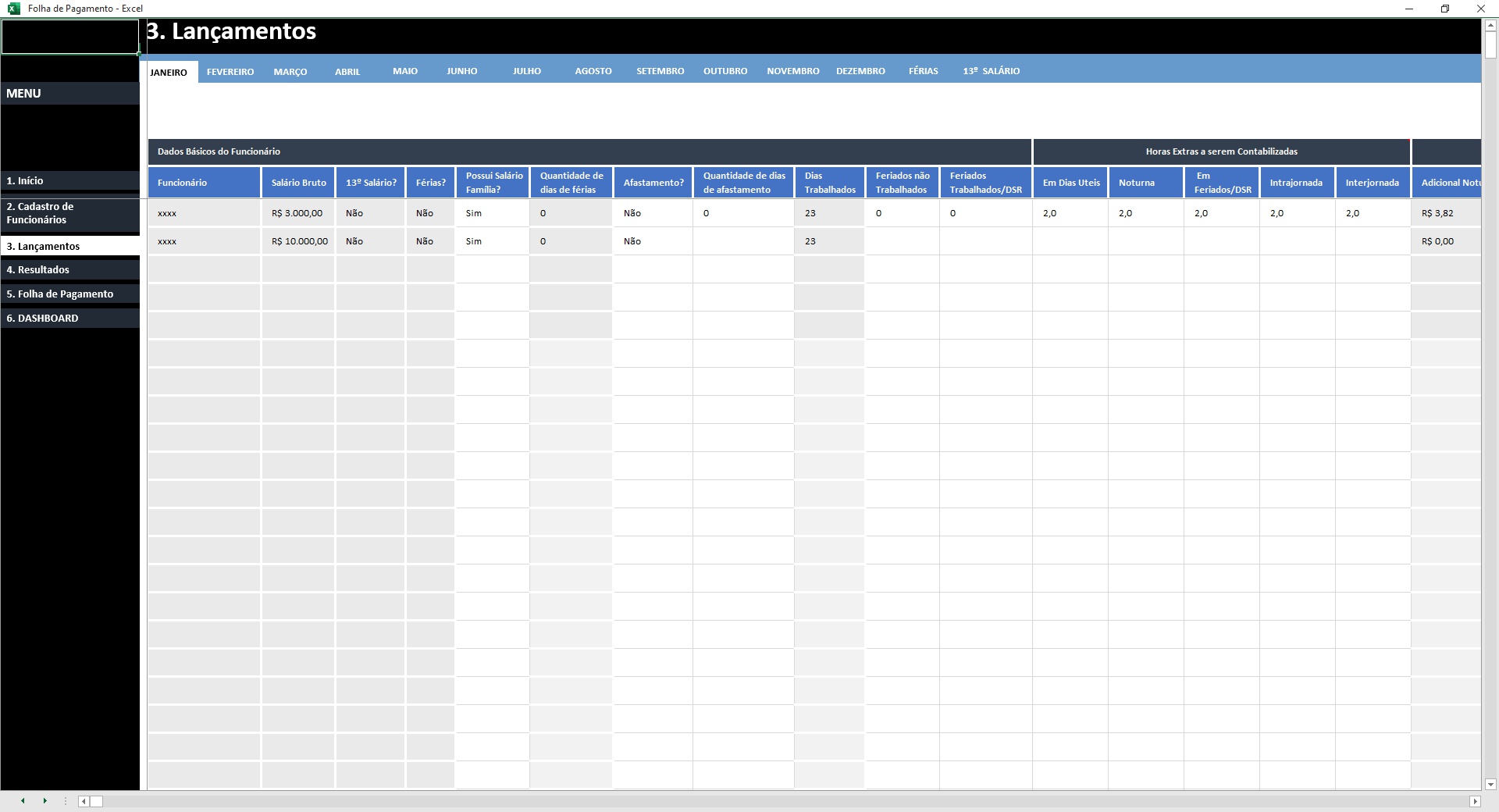 Planilha de Folha de Pagamento – Sistema Online de Gestão