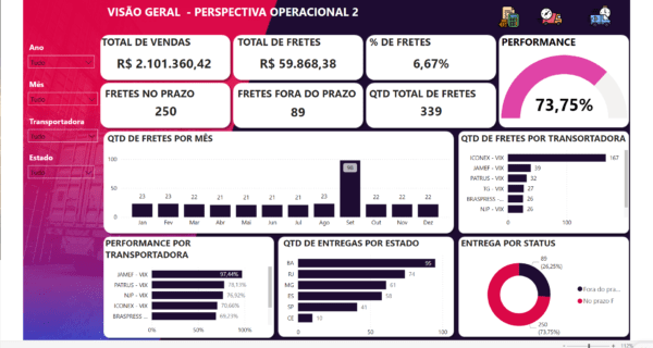 Dashboard Gestão de Frota Transportadoras - Imagem 6