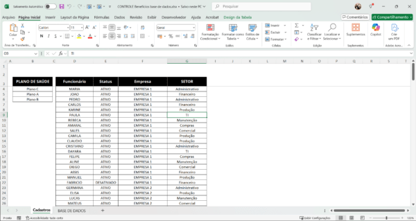 Dashboard em Power BI Controle de Benefícios 1.0 - Imagem 3