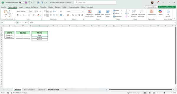 Planilha Dashboard Soluções Agricolas - Drones 1.0 em Excel - Imagem 2