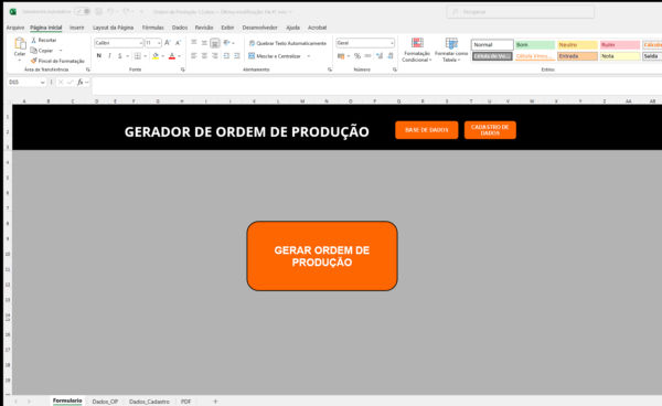 Planilha Ordem de serviço ou ordem de produção VBA - Imagem 2