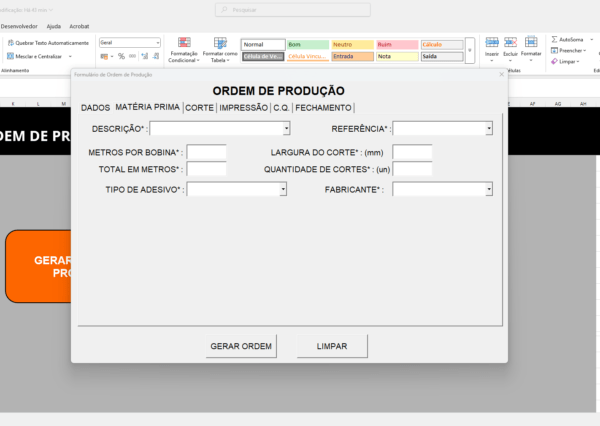 Planilha Ordem de serviço ou ordem de produção VBA - Imagem 4
