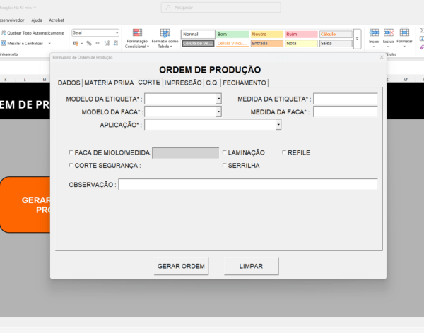Planilha Ordem de serviço ou ordem de produção VBA - Imagem 5