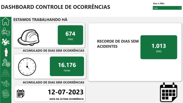 Dashboard controle de Ocorrências/Acidentes com calendario 1.3 - Imagem 5