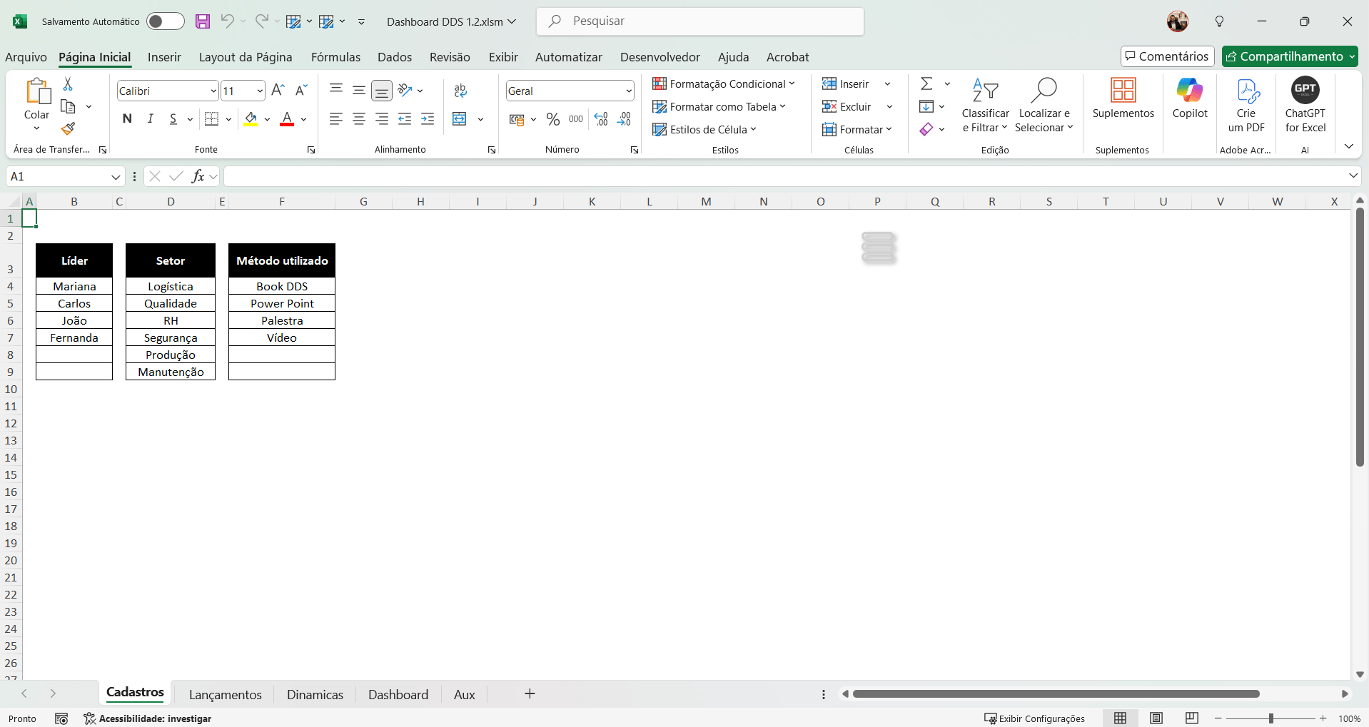 Planilha em excel DDS (Dialogo Diario de Segurança) - SST Segurança do Trabalho 1.2 - Imagem 2