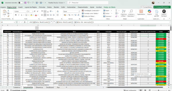 Planilha de Desvio SST 1.0 em Excel - Imagem 3