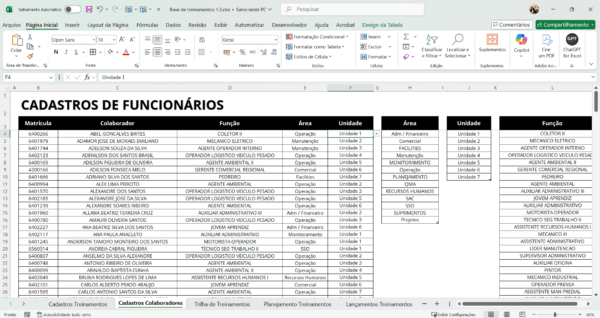 Dashboard Matriz de Treinamentos 1.3 no Power BI - Imagem 2