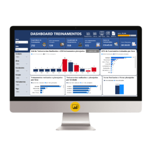 Dashboard Matriz de Treinamentos 1.3 no Power BI