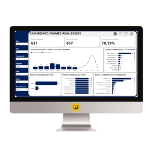 Dashboard Controle de Exames no Power BI 1.0