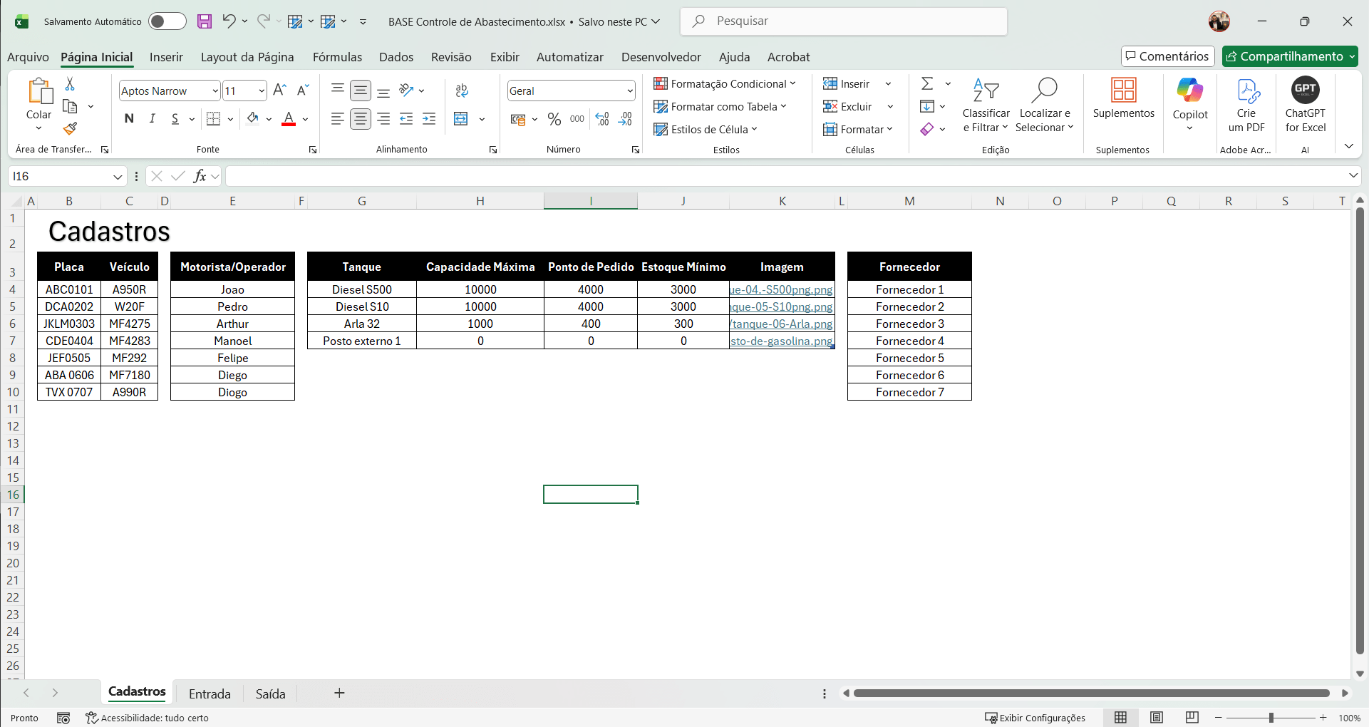 Dashboard em Power BI de Controle de Abastecimento - Diesel S10, S500  e Arla 32 - Imagem 2
