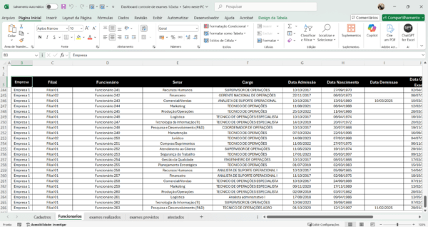 Dashboard Controle de Exames no Power BI 1.0 - Imagem 2