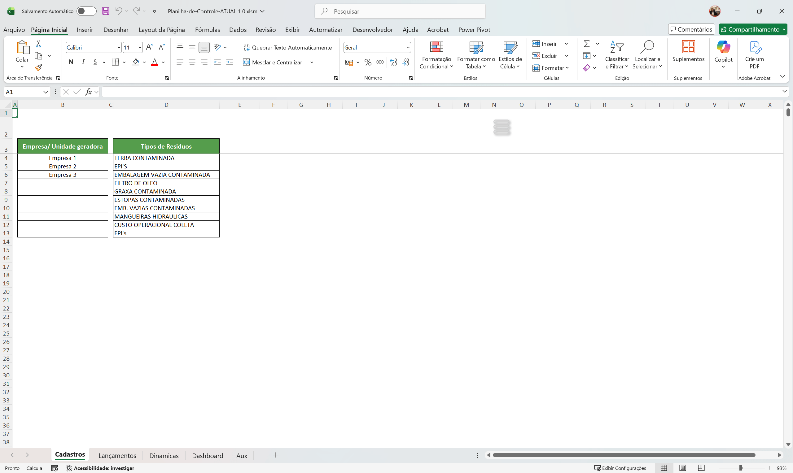 Planilha Controle de Residuos - Imagem 2