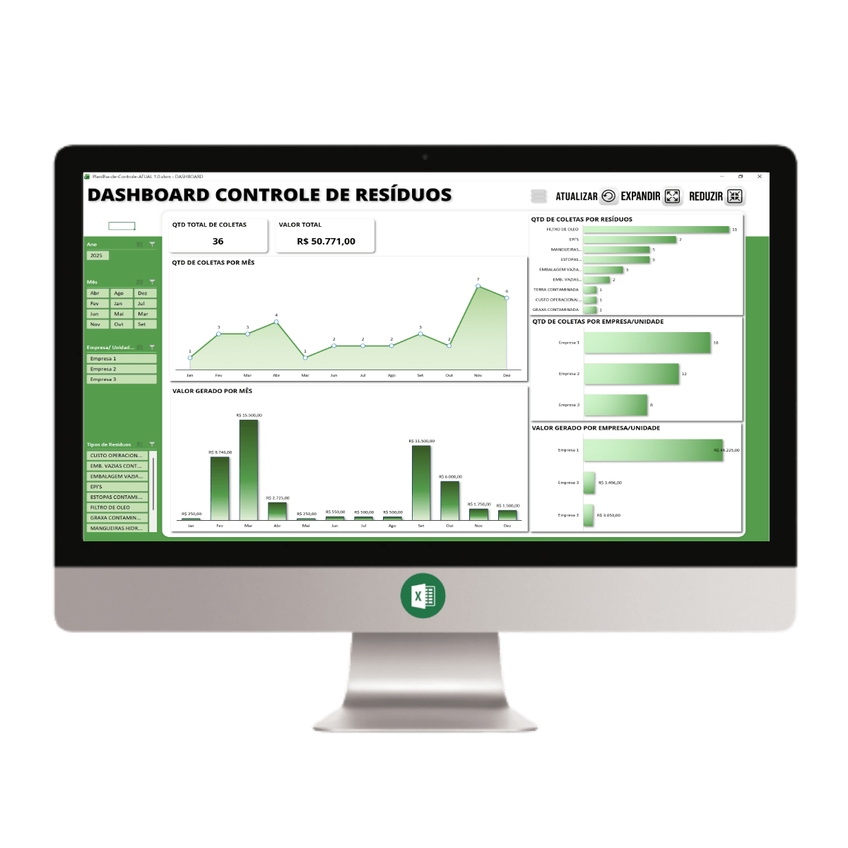 Planilha Controle de Residuos