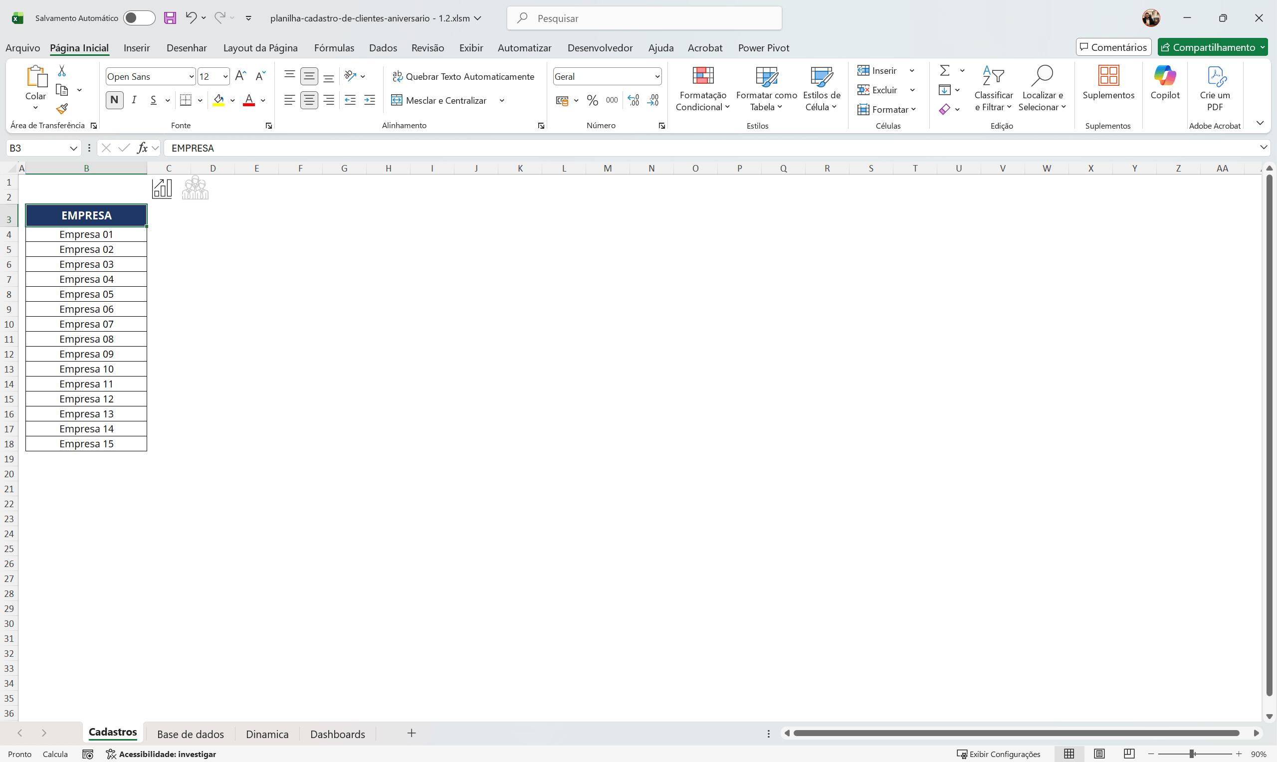 Planilha Controle de Aniversariantes 1.2 - Imagem 2