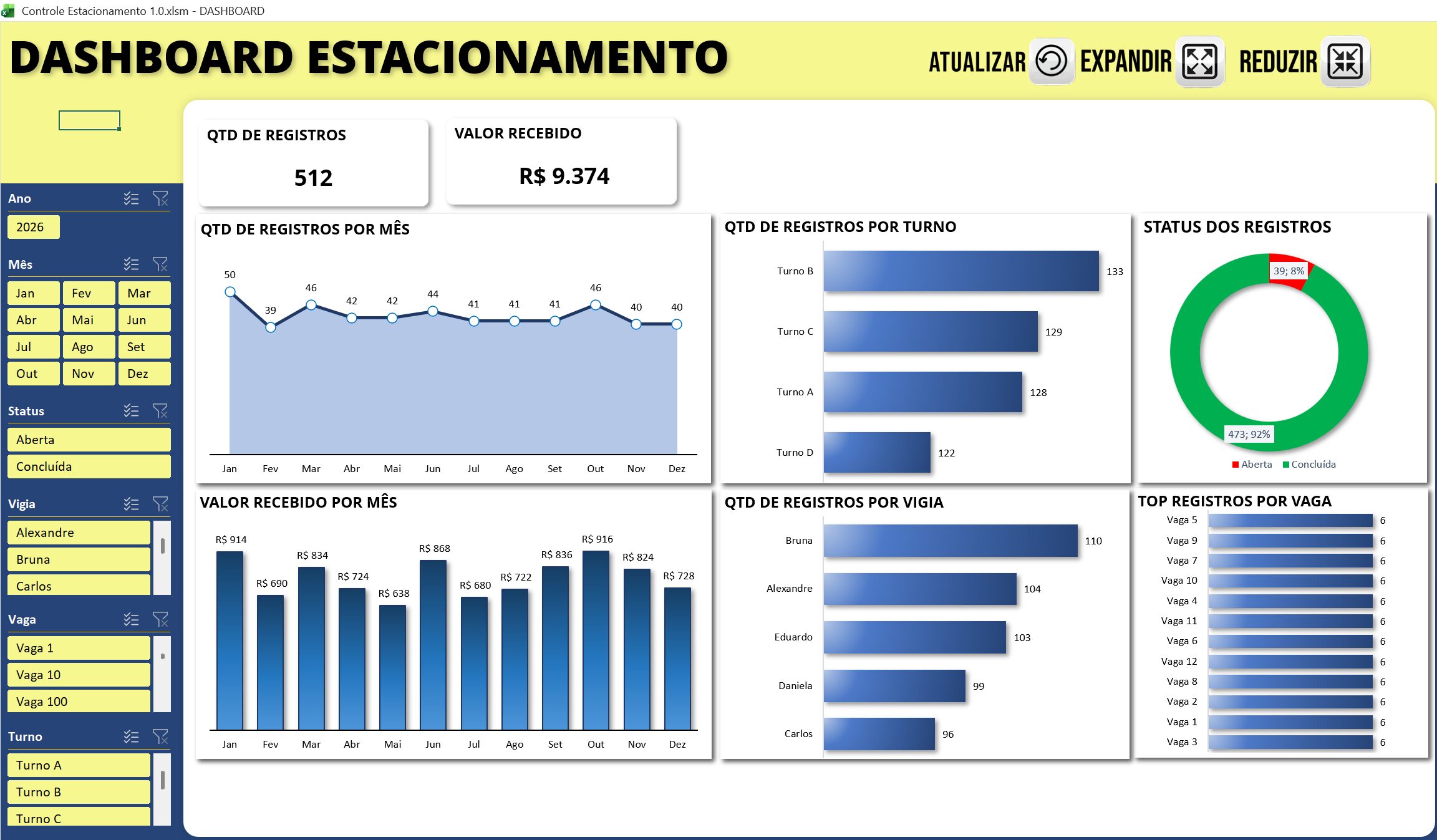 Planilha controle de Estacionamento 1.0 - Imagem 3