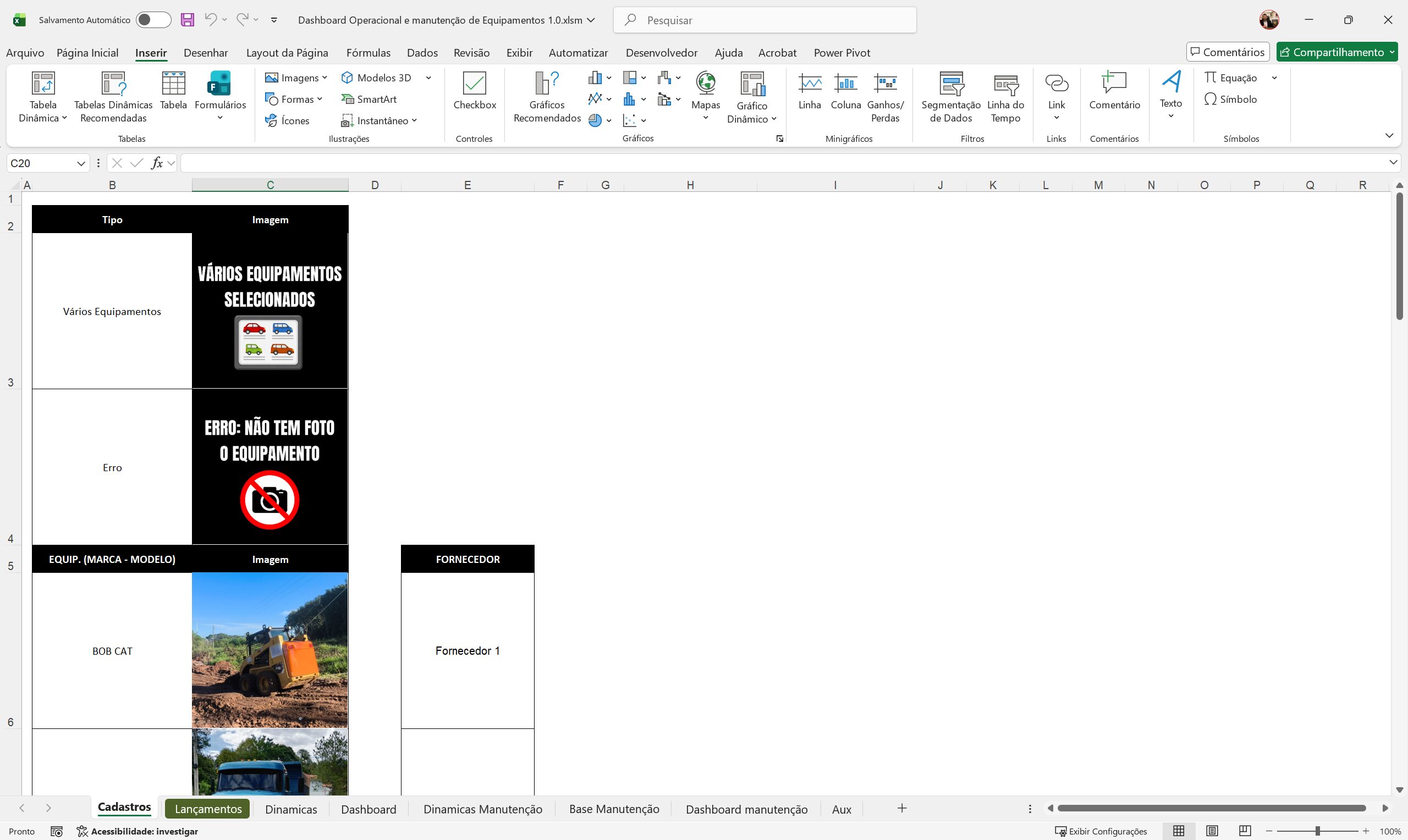 Planilha de Manutenção e Operação de Equipamentos 1.0 - Imagem 2