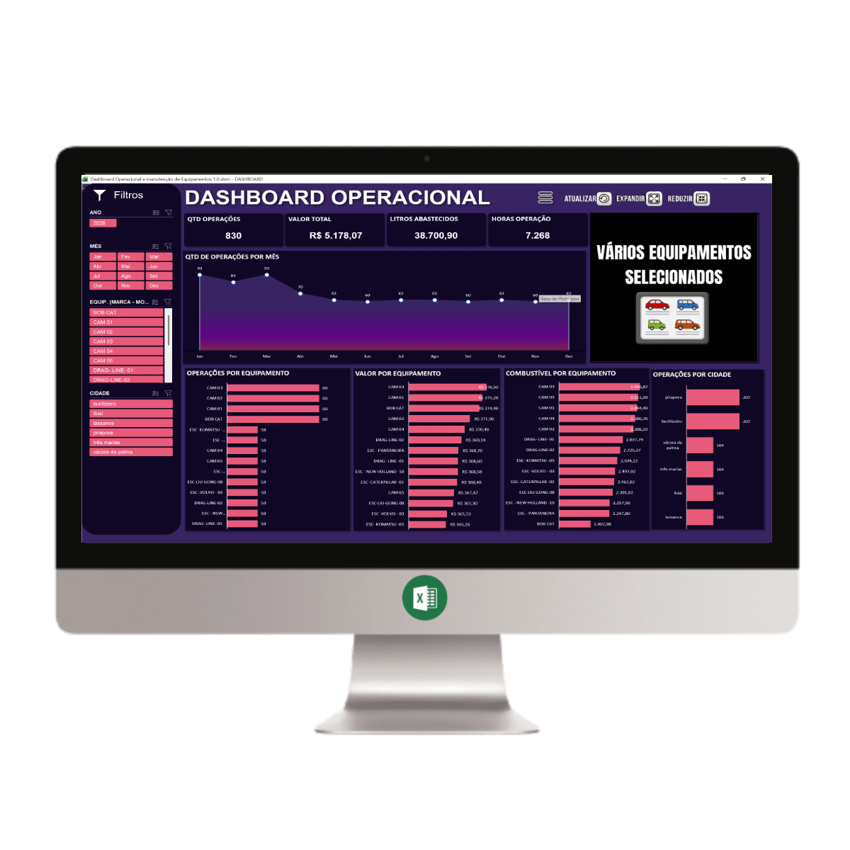 Planilha de Manutenção e Operação de Equipamentos 1.0