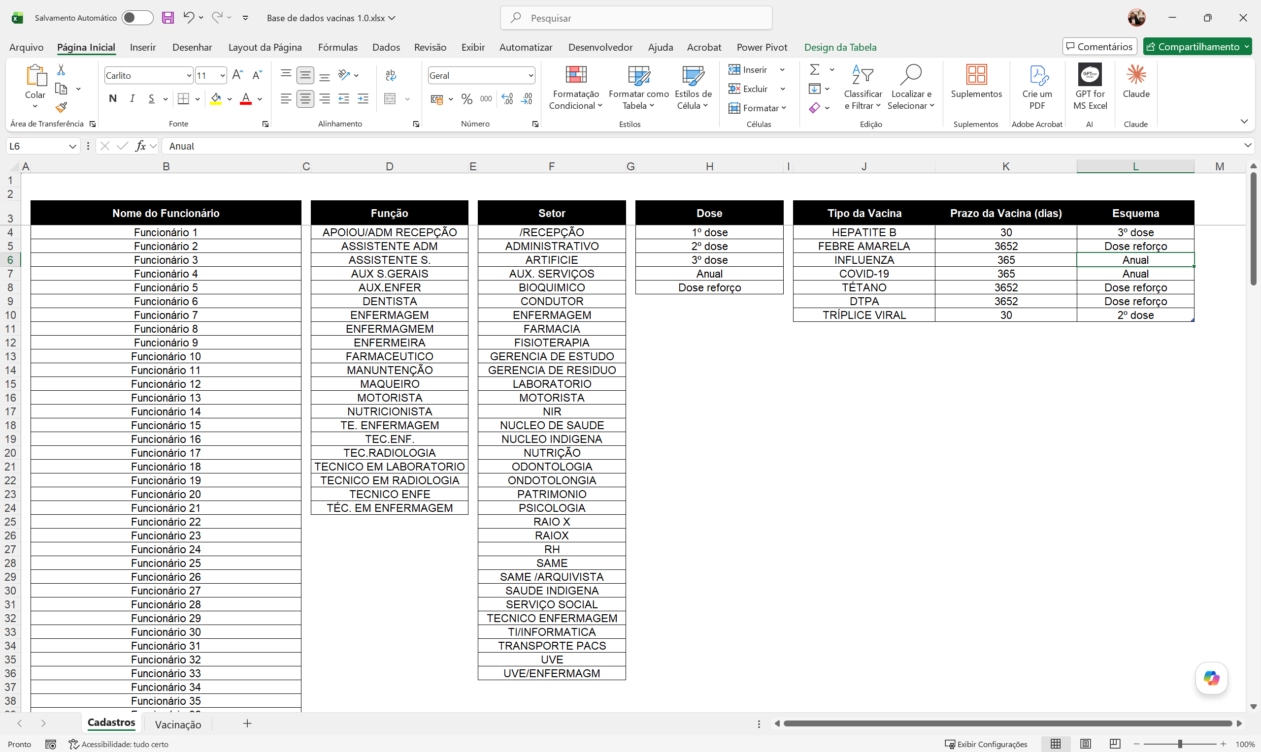 Controle de Vacionas 1.0 em Power BI - Imagem 2