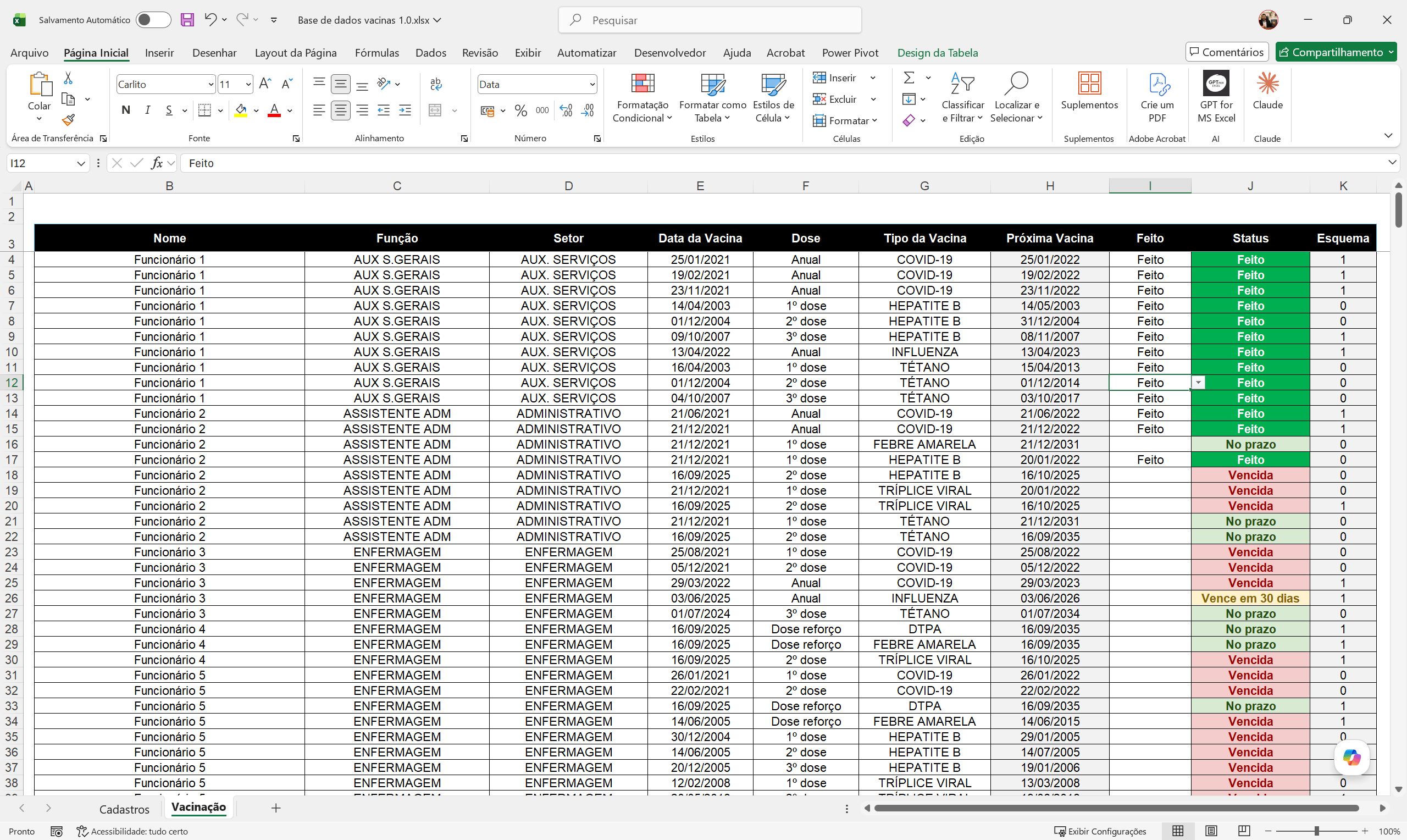 Controle de Vacionas 1.0 em Power BI - Imagem 3