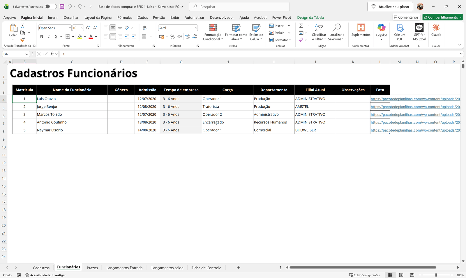 Dashboard Controle de Estoques e EPIS em Power BI 1.1 - Imagem 3