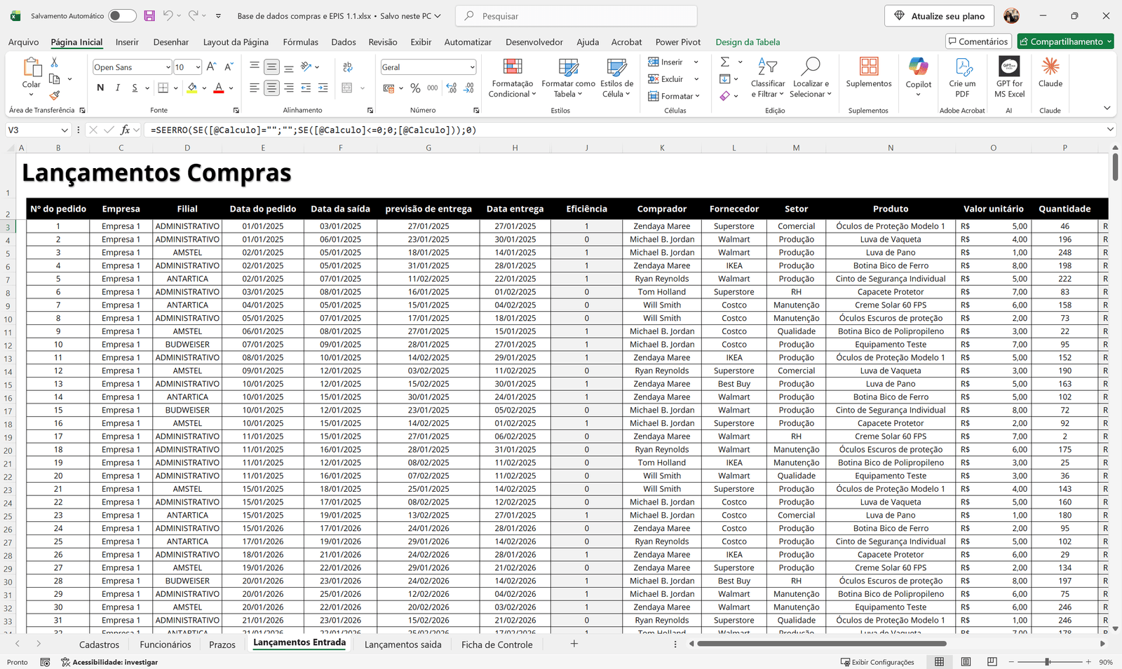 Dashboard Controle de Estoques e EPIS em Power BI 1.1 - Imagem 5