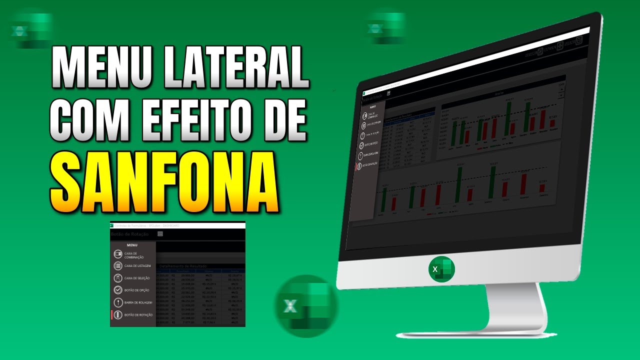 Como Criar um Menu Lateral com Efeito Sanfona no Excel