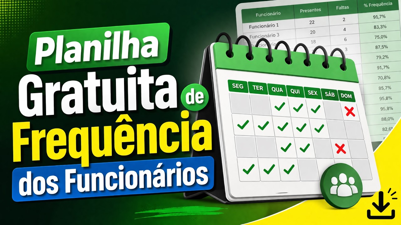 Planilha Gratuita de Frequencia de funcionários