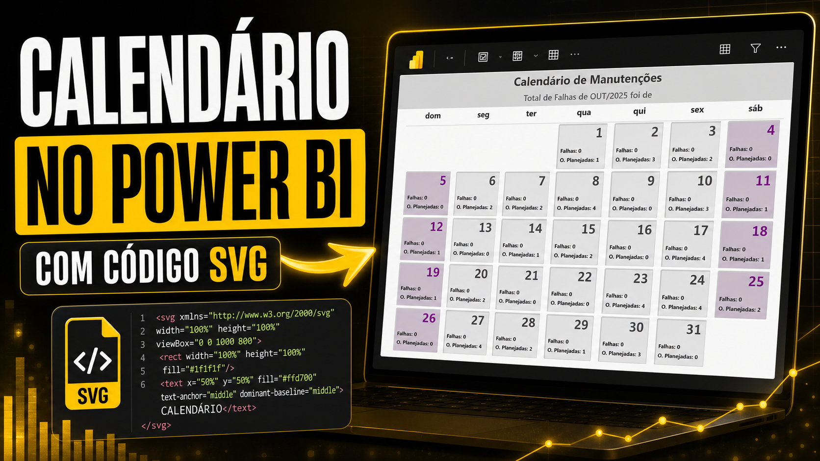 Como criar um calendário no Power BI com SVG: código completo